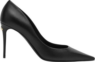 Dolce & Gabbana Zwarte hoge hak decollete schoenen - Dames - Pumps - Zwart - 37 1/2 EU - Schoenen