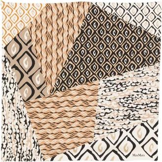 Max Mara Carre Gedrukte Foulard - Dames - Zijden sjaals - Veelkleurig - ONE Size - Accessoires
