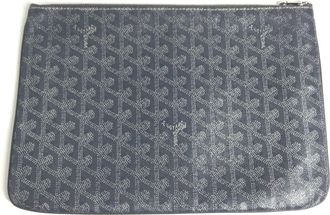 Goyard Gray Pvc Leather Clutch Bag Pouch (Pre-Owned)