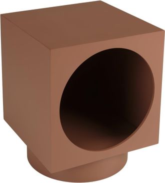 Macabane Mesa auxiliar cuadrada de 34 x 34 cm en color terracota