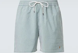 Polo Ralph Lauren Traveler striped seersucker swim trunks