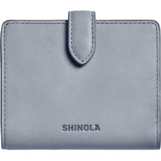 Shinola Small Leather Bifold Snap Wallet in Mist at Nordstrom