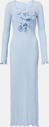 Magda Butrym Abito lungo con applicazioni floreali