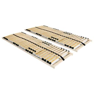 vidaXL Vidaxl - Somieres De L&aacute;minas Con 28 Listones 7 Zonas 2 Uds 80x200 Cm