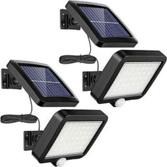 OEM Juego De 2 Luces Solares Para Exteriores Con 56 Led, Sensor De Movimiento, Clasificaci&oacute;n De Impermeabilidad Ip65, &Aacute;ngulo De Haz De 120&deg;