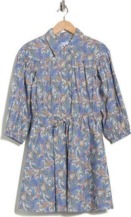Derek Lam Arbi Paisley Cotton Shirtdress in Blue Multi at Nordstrom Rack, Size 00