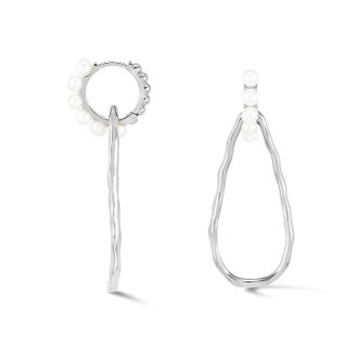 Dower & Hall Pearl Huggies & Waterfall Drops