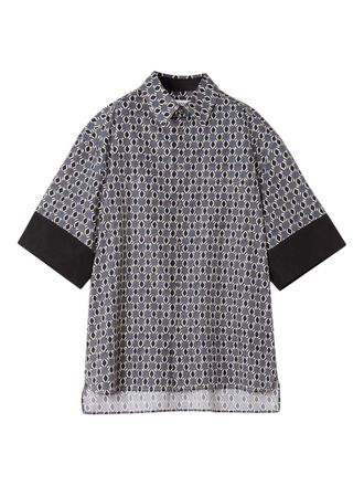 Lanvin Geometric Print Short-Sleeved Shirt with Cuff Detail