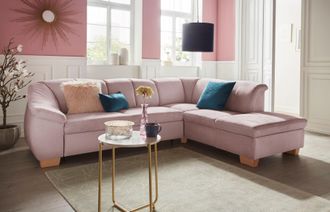 Sit&more Ecksofa »Santo L-Form« mit Federkern, wahlweise mit Bettfunktion und Stauraum