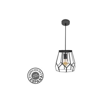 Fabrilamp L&aacute;mpara De Techo Colgante Lente Peque&ntilde;o 1xe27 Negro - Fabrilamp