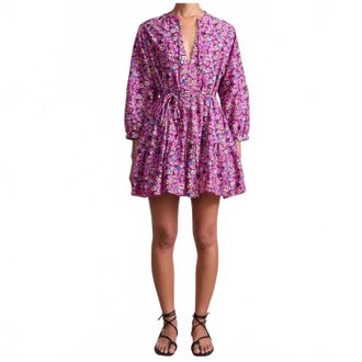 Apiece Apart Lalla Mini Dress In Florette Peony