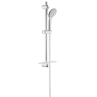 GROHE Euphoria 110 Mono Glijstangset - 60cm - ronde hanndouche - 1 straalsoort - gladde doucheslang - met zeepschaal - chroom