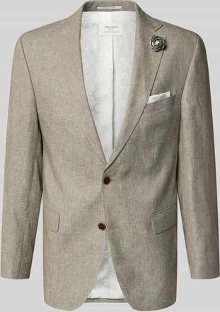 Carl Gross Carl Gross Sakko mit Applikation Modell Tannon in Hellbraun, Gr&ouml;&szlig;e 25