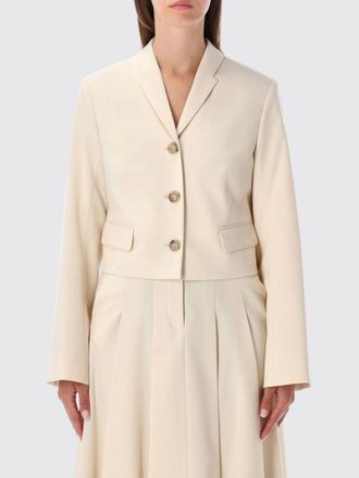 By Malene Birger Single-Breasted Recycled Fabric Blazer with Peak Lapels