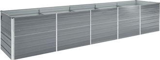 vidaXL Arriate De Jard&iacute;n De Acero Galvanizado Gris 400x80x77 Cm Vidaxl
