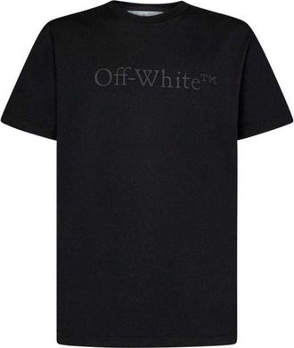Off-white Off White Heren Bookish Laund Slim T-Shirt (Zwart)