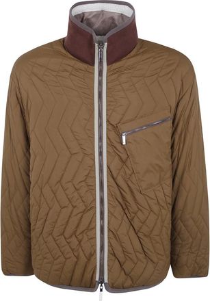 Emporio Armani Chaqueta Bomber con Cremallera Completa - Jackets - Hombre - Marr&oacute;n - XL