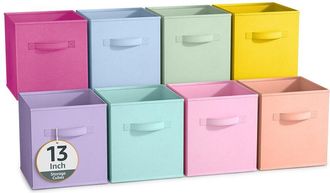 Sorbus 13In 8 Pack Collapsible Fabric Storage Bins