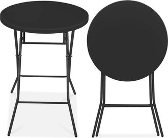 Best Choice Products 32in Bar Height Folding Table, Indoor Outdoor Accessory w/ Thick Table Top, 330lb Capacity