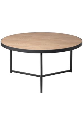 MID.YOU Mid.you Couchtisch, Schwarz, Eschefarben, Holz, Metall, Holzwerkstoff, Esche, furniert, rund, eckig, 80x40x80 cm, einfacher Aufbau, Wohnzimmer, Wohnzi