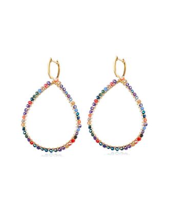 Liv Oliver 18K Plated 5.75 Ct. Tw. Semi-Precious Drop Earrings