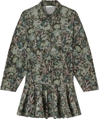 Ganni Abito a fiori - Toni neutri