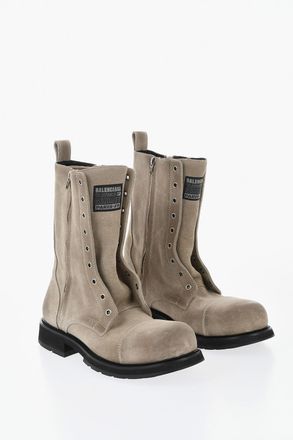 Balenciaga Stivaletti in Suede con Zip Laterale Balenciaga