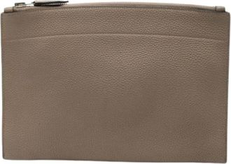 Herm&egrave;s Pre-owned Bazar PM - Dames - Vintage Clutch - Bruin - ONE Size - Leer - Vintage