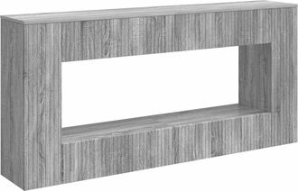 vidaXL Mesa Consola Gris Sonoma 155 X 29 X 74 Cm Madera De Ingenier&iacute;a Vidaxl