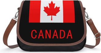 Generic Canada Flag Womens Crossbody Bag Fashion Shoulder Handbags Message Tote Bag with Adjustable Strap