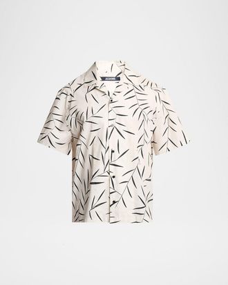 Jacquemus Mens Fonccio Cotton Camp Shirt