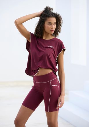 Copenhagen Funktionsshorts COPENHAGEN STUDIOS, Damen, Gr. XS (32/34), N-Gr, weinrot, Trikot, Obermaterial: 75% Polyester, 25% Elasthan, unifarben mit Farbeinsatz