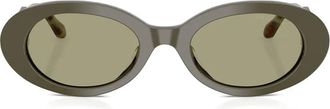 Giorgio Armani oval-frame sunglasses - Green