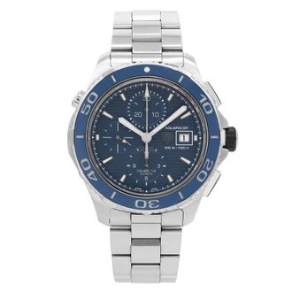 Tag Heuer Pre-owned Tag Heuer Aquaracer Chronograph Blue Dial Mens Watch CAK2112.BA0833