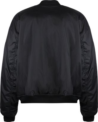 Balenciaga Mens Technical Fabric Bomber Jacket Black Polyamide; Cotton; Polyester