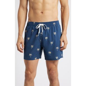 Chubbies Midnight Palms 5.5-Inch Swim Trunks in Navy at Nordstrom, Size Xx-Large