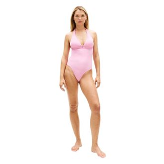 Tommy Hilfiger Dames/Dames Halter Hals Eendelig Zwempak (Petal)
