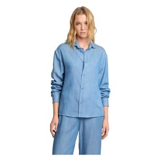 Kocca Shirts, female, Blue, Size: XL Chic long sleeved party blouse