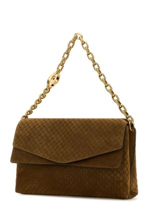 Gucci Womens Camel Suede Large Shoulder Bag Pepperbrownpepbr Calf Skin Borse A Tracolla