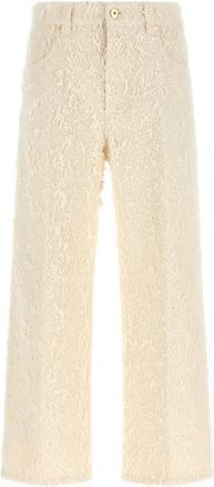 Brunello Cucinelli Beige Straight Flat Front Pants