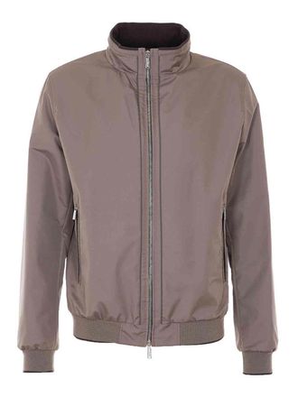 Moorer Brown Manetti Jacket With Frontal Zip Closure