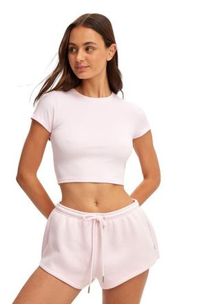Cotton On Womens Active Ultra Soft Cropped Fitted Tshirt in Cherry Dream at Nordstrom, Size X-Large