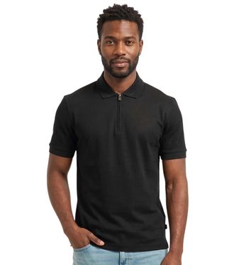 HUGO BOSS Black Shirt Collar Polos