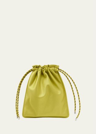 Plan C Duchesse Satin Drawstring Pouch Bag