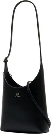Courr&egrave;ges Womens Melt Shoulder Bag Black Calfskin