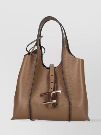 Tod's pebbled texture shoulder bag with top handle