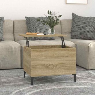 vidaXL Vidaxl - Mesa De Centro Madera Contrachapada Roble Sonoma 60x44,5x45 Cm