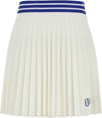 Bode White Piquet Court Mini Skirt