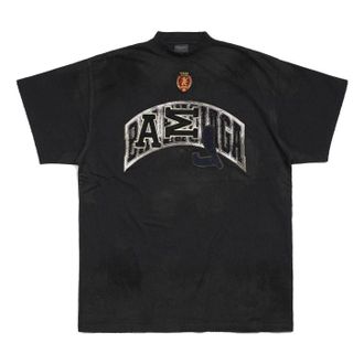 Balenciaga Skater T-shirt Oversized Black Faded 739028TOVN21055