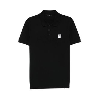 Balmain Embroidered Cotton Polo